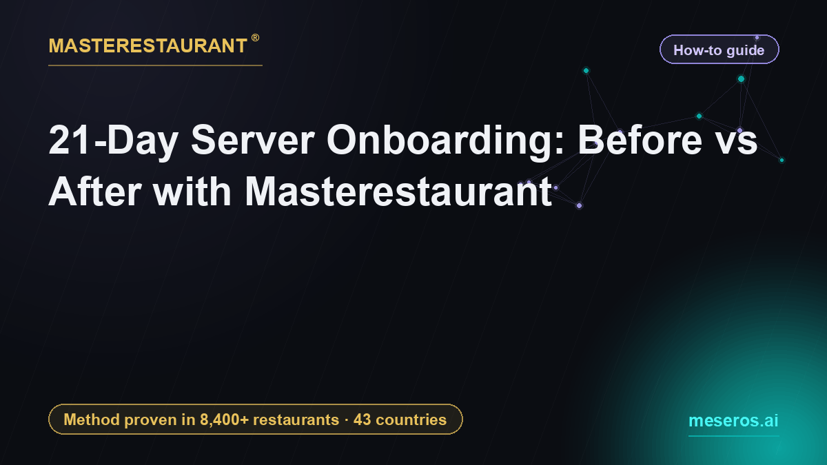 21-Day Server Onboarding: Before vs After with Masterestaurant — Masterestaurant