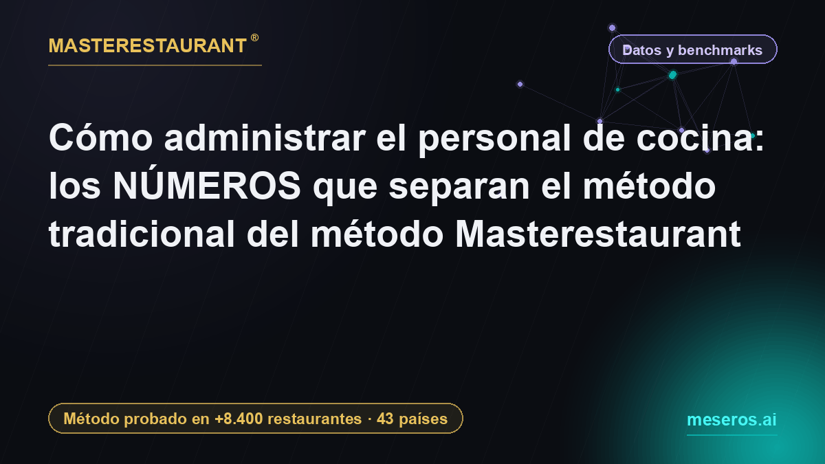 How to manage kitchen staff: the numbers that separate the traditional method from the Masterestaurant method — Masterestaurant