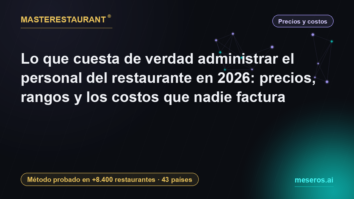 What it actually costs to manage restaurant staff in 2026: prices, ranges and the bills nobody sends you — Masterestaurant