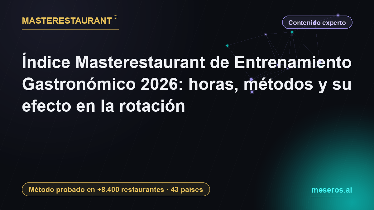 Masterestaurant Restaurant Training Index 2026: hours, methods and their effect on turnover — Masterestaurant