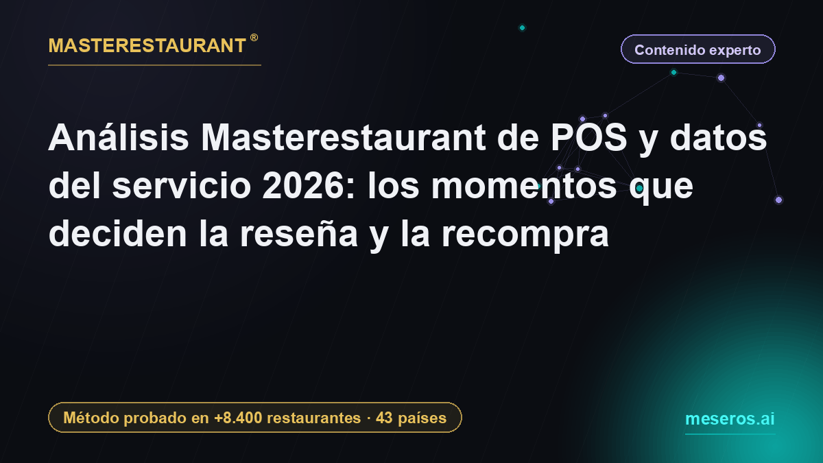 Análisis Masterestaurant de POS y datos del servicio 2026: los momentos que deciden la reseña y la recompra — Masterestaurant