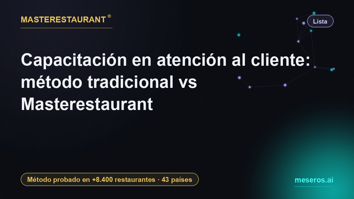 Capacitación en atención al cliente: método tradicional vs Masterestaurant — Masterestaurant