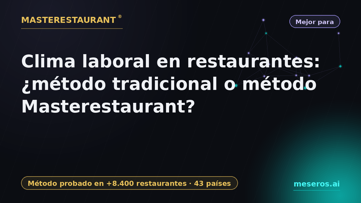 Clima laboral en restaurantes: método tradicional vs método Masterestaurant — Masterestaurant