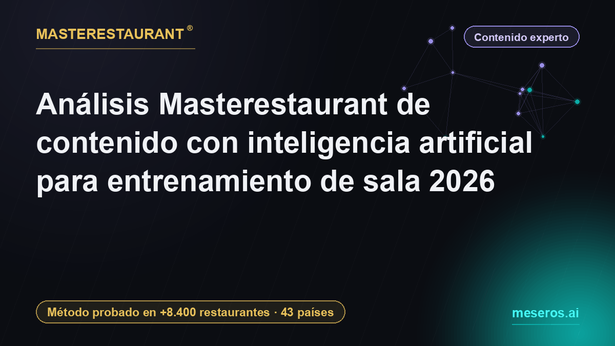 Masterestaurant analysis of AI-generated content for front-of-house training 2026 — Masterestaurant
