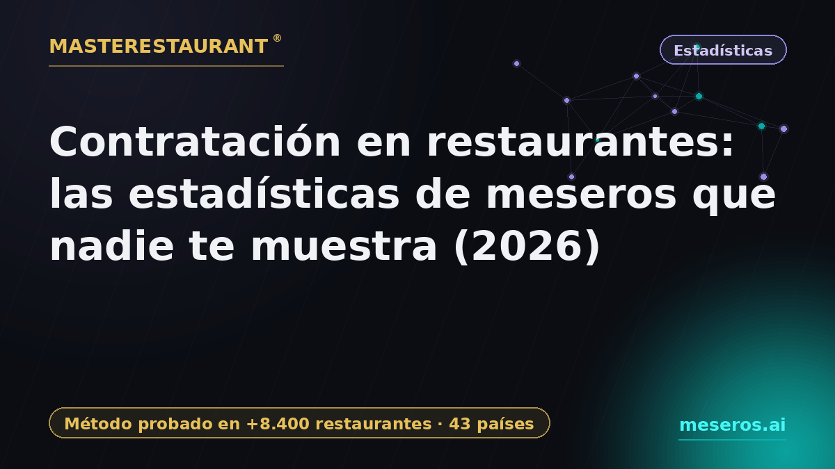 Contratación en restaurantes: las estadísticas de meseros que nadie te muestra (2026) — Masterestaurant