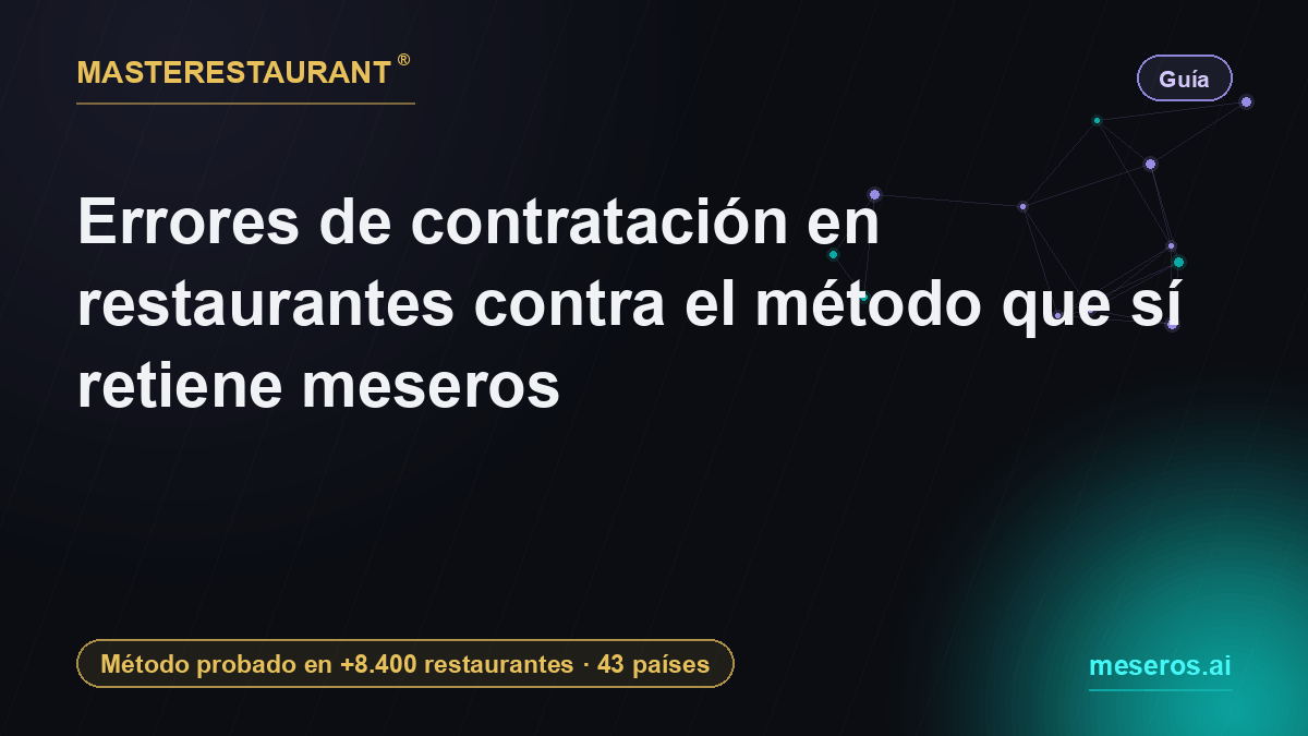 Restaurant hiring mistakes against the method that actually keeps servers — Masterestaurant