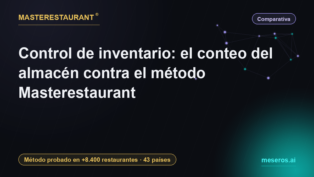 Control de inventario: el conteo del almacén contra el método Masterestaurant — Masterestaurant
