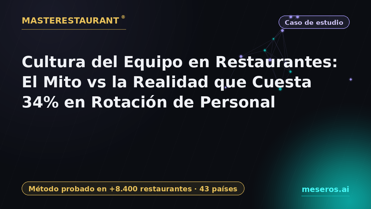 Restaurant Team Culture: The Myth vs the Reality That Costs 34% in Staff Turnover — Masterestaurant