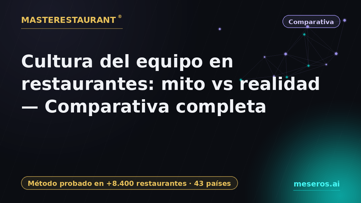 Team Culture in Restaurants: Myth vs Reality — Full comparison — Masterestaurant