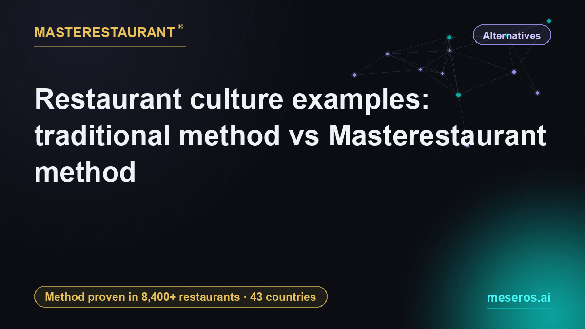 Restaurant culture examples: traditional method vs Masterestaurant method — Masterestaurant