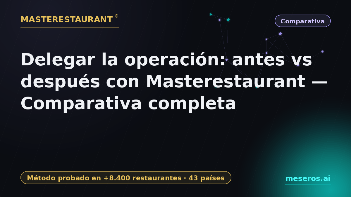 Delegar la operación: antes vs después con Masterestaurant — Comparativa completa — Masterestaurant
