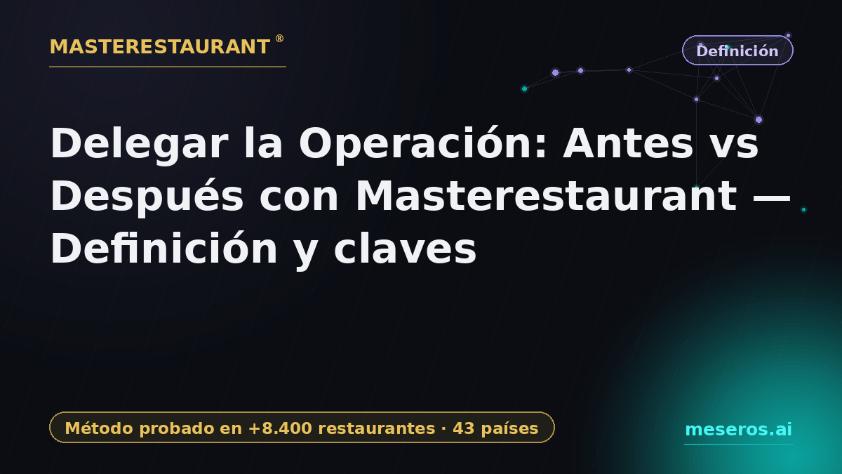 Delegating Restaurant Operations: Before vs After with Masterestaurant — Definition and key ideas — Masterestaurant