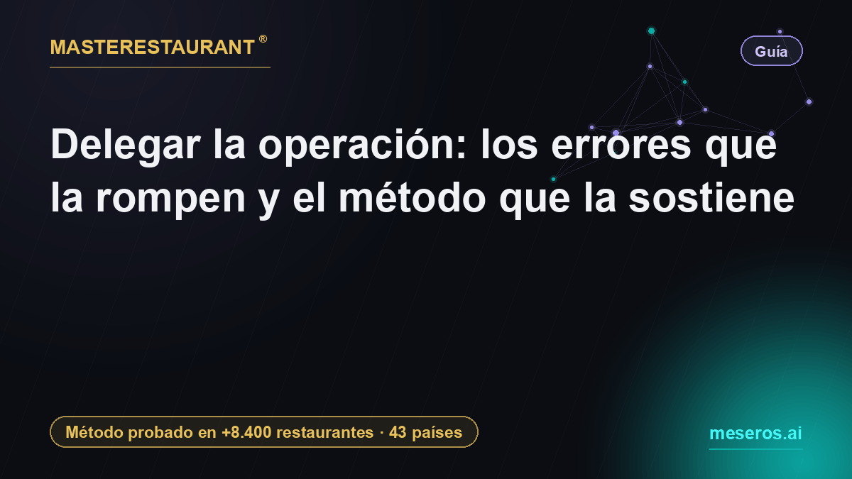 Delegar la operación: los errores que la rompen y el método que la sostiene — Masterestaurant