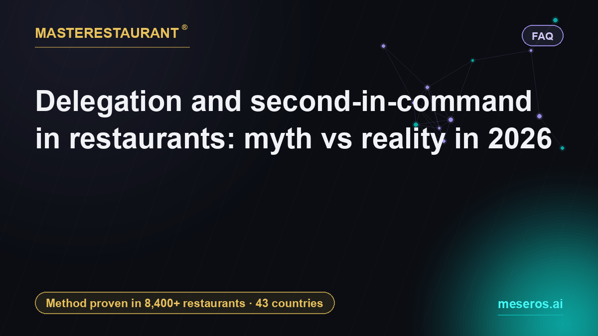 Delegation and second-in-command in restaurants: myth vs reality in 2026 — Masterestaurant
