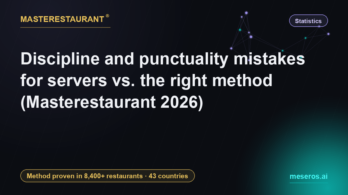 Discipline and punctuality mistakes for servers vs. the right method (Masterestaurant 2026) — Masterestaurant