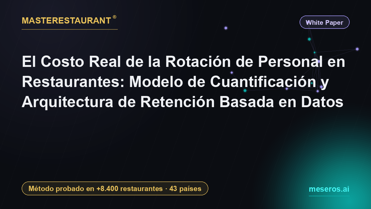 El Costo Real de la Rotación de Personal en Restaurantes: Modelo de Cuantificación y Arquitectura de Retención Basada en Datos — Masterestaurant