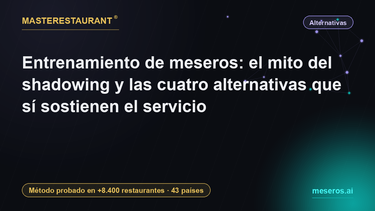 Entrenamiento de meseros: el mito del shadowing y las cuatro alternativas que sí sostienen el servicio — Masterestaurant
