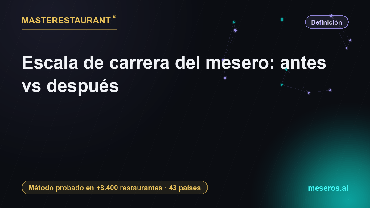 Escala de carrera del mesero: antes vs después — Masterestaurant