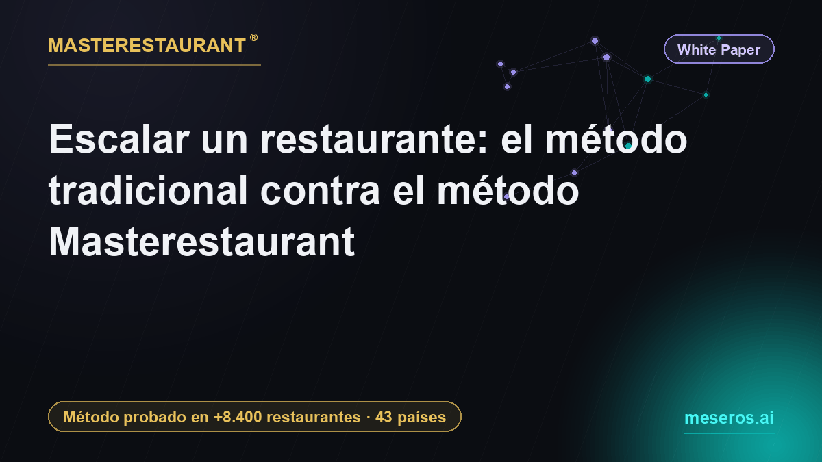 Escalar un restaurante: el método tradicional contra el método Masterestaurant — Masterestaurant