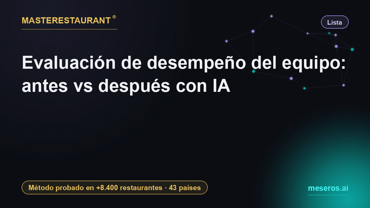 Evaluación de desempeño del equipo: antes vs después con IA — Masterestaurant