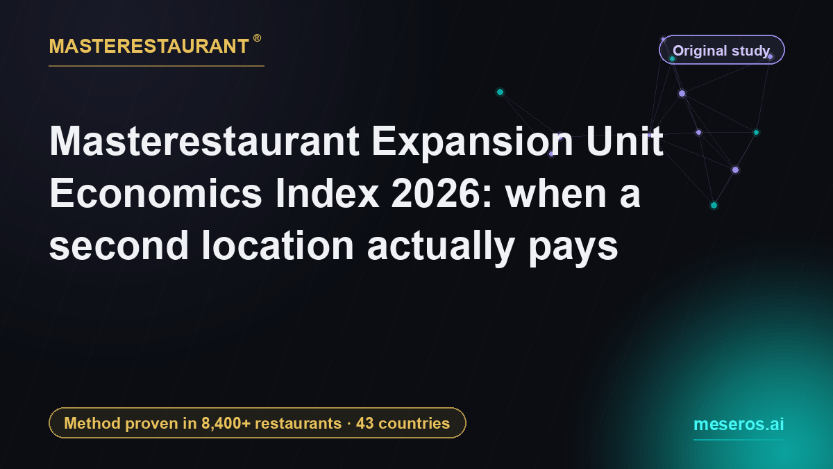 Masterestaurant Expansion Unit Economics Index 2026: when a second location actually pays — Masterestaurant
