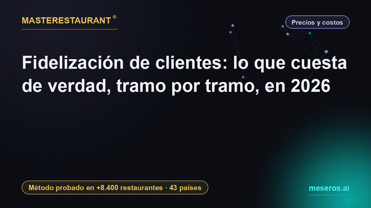 Fidelización de clientes: lo que cuesta de verdad, tramo por tramo, en 2026 — Masterestaurant