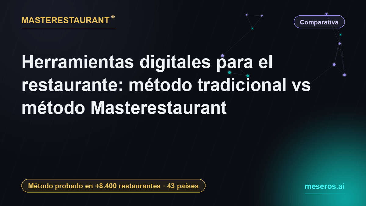 Herramientas digitales para el restaurante: método tradicional vs método Masterestaurant — Masterestaurant