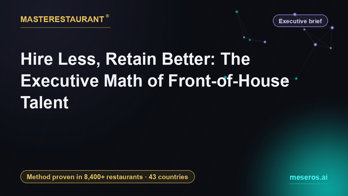Hire Less, Retain Better: The Executive Math of Front-of-House Talent — Masterestaurant