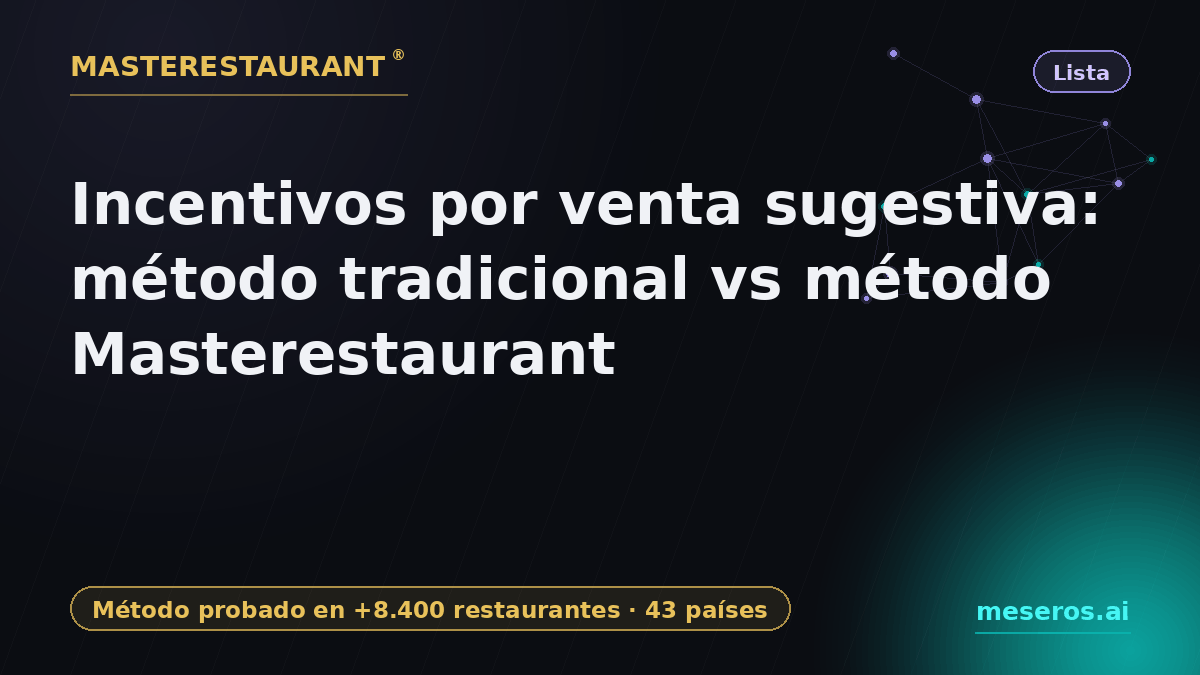 Suggestive Selling Incentives: Traditional Method vs Masterestaurant Method — Masterestaurant