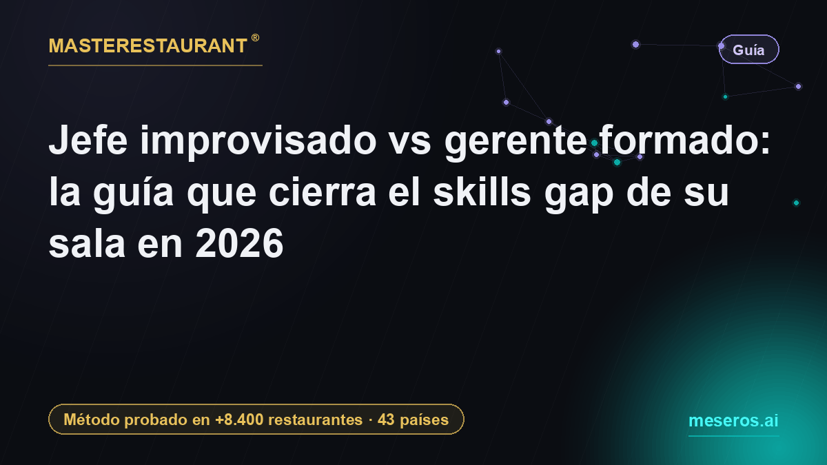 Untrained boss vs trained manager: the guide that closes your floor's skills gap in 2026 — Masterestaurant