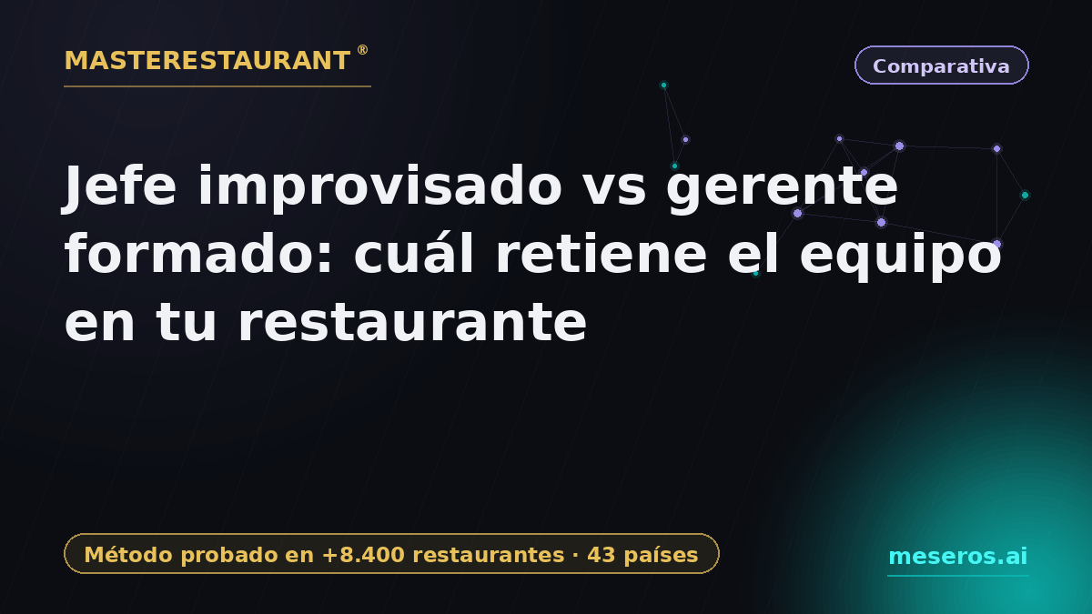 Improvised boss vs trained manager: who retains the team in your restaurant — Masterestaurant