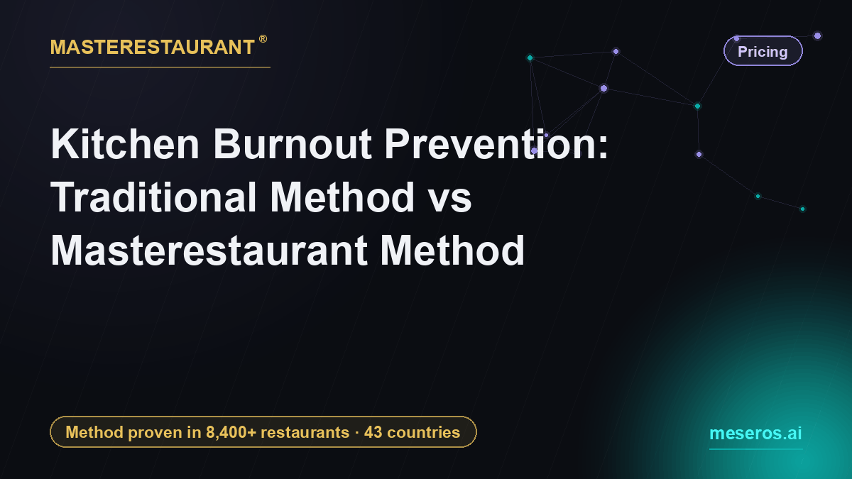 Kitchen Burnout Prevention: Traditional Method vs Masterestaurant Method — Masterestaurant