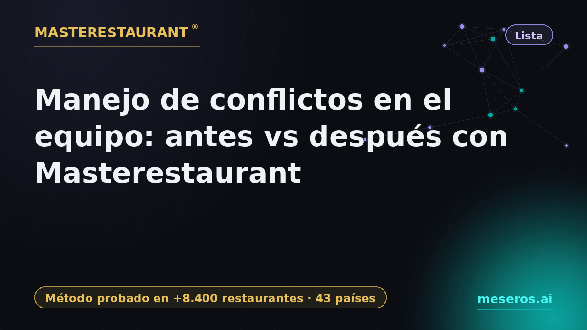 Manejo de conflictos en el equipo: antes vs después con Masterestaurant — Masterestaurant