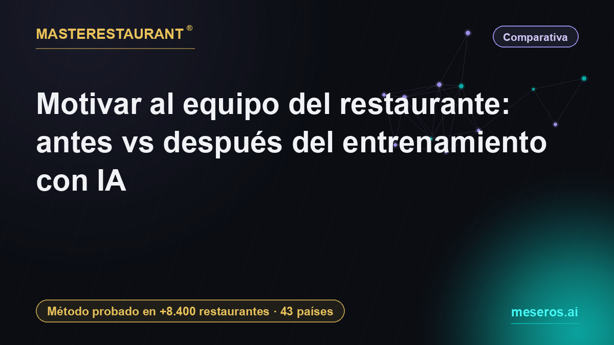 Motivar al equipo del restaurante: antes vs después del entrenamiento con IA — Masterestaurant