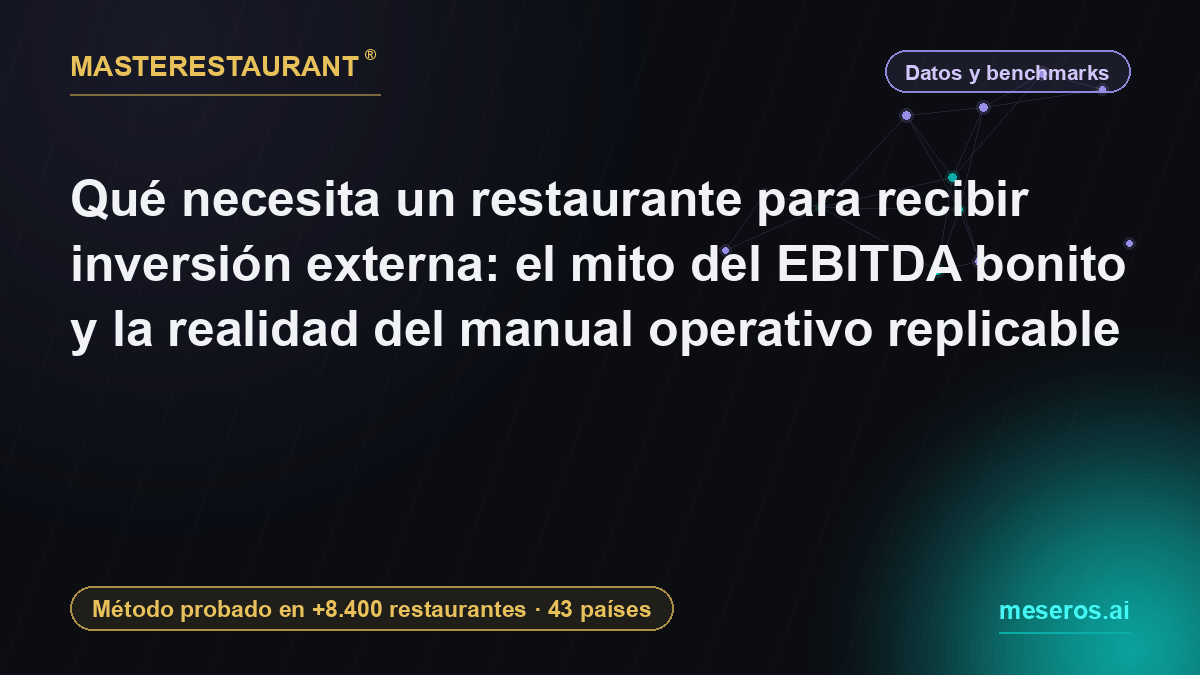 What a Restaurant Needs to Receive Outside Investment: the Pretty-EBITDA Myth and the Reality of a Replicable Operations Manual — Masterestaurant
