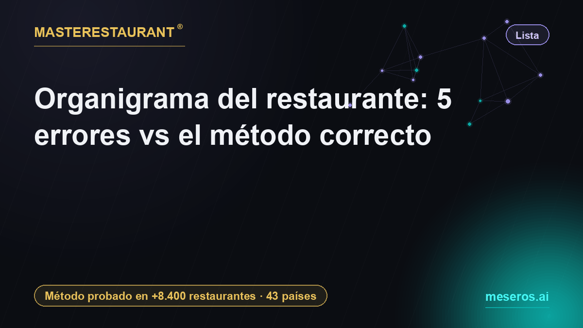 Organigrama del restaurante: 5 errores vs el método correcto — Masterestaurant