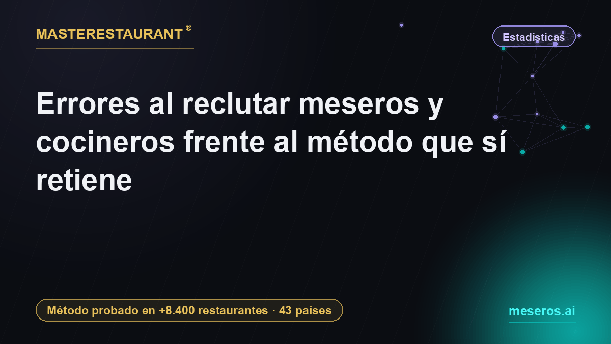 Errores al reclutar meseros y cocineros frente al método que sí retiene — Masterestaurant
