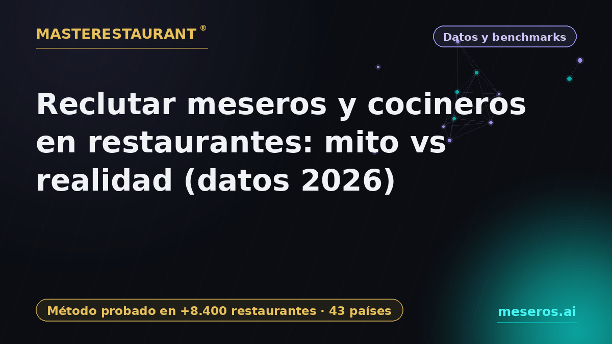 Recruiting waiters and cooks in restaurants: myth vs reality (2026 data) — Masterestaurant