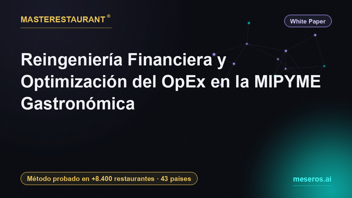 Financial Reengineering and Operating Cost Structure (OpEx) Optimization in Food Service SMEs — Masterestaurant