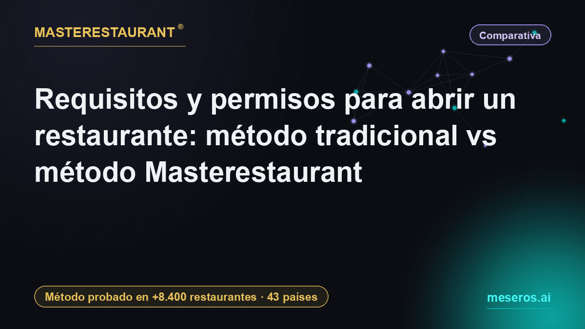 Requirements and permits to open a restaurant: traditional method vs Masterestaurant method — Masterestaurant