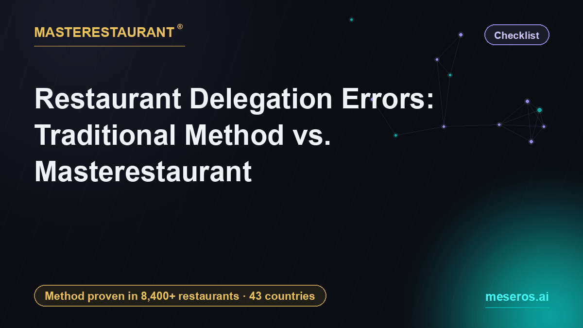 Restaurant Delegation Errors: Traditional Method vs. Masterestaurant — Masterestaurant