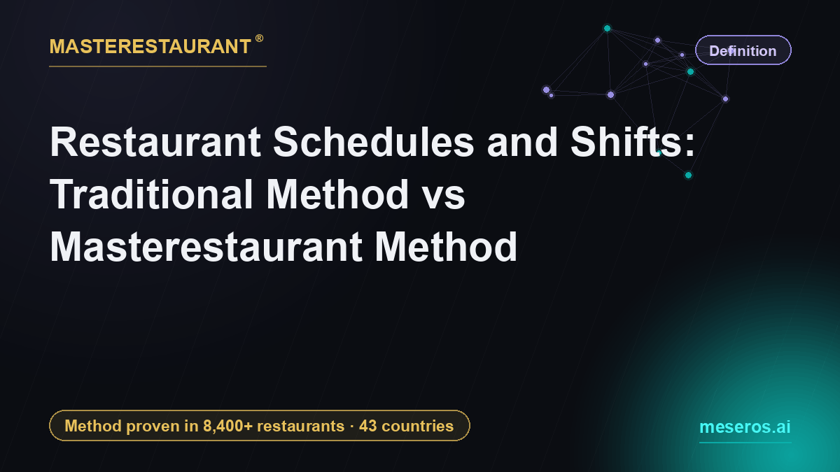 Restaurant Schedules and Shifts: Traditional Method vs Masterestaurant Method — Masterestaurant