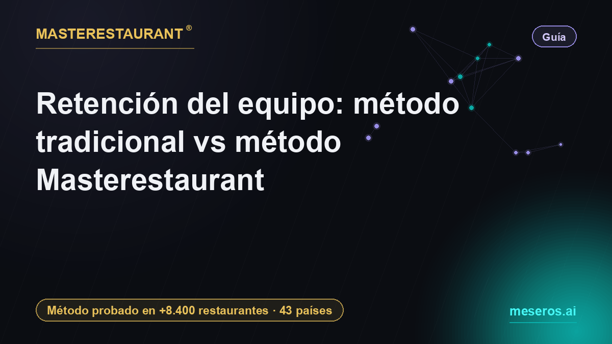 Team retention: traditional method vs the Masterestaurant method — Masterestaurant
