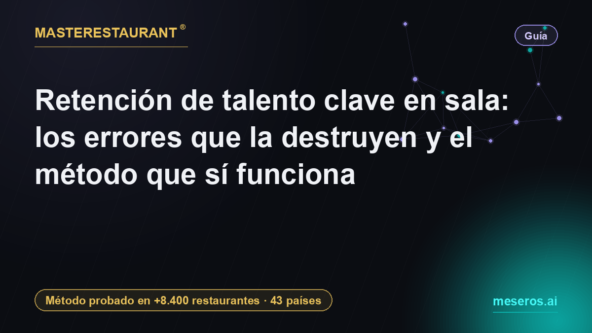 Retención de talento clave en sala: los errores que la destruyen y el método que sí funciona — Masterestaurant