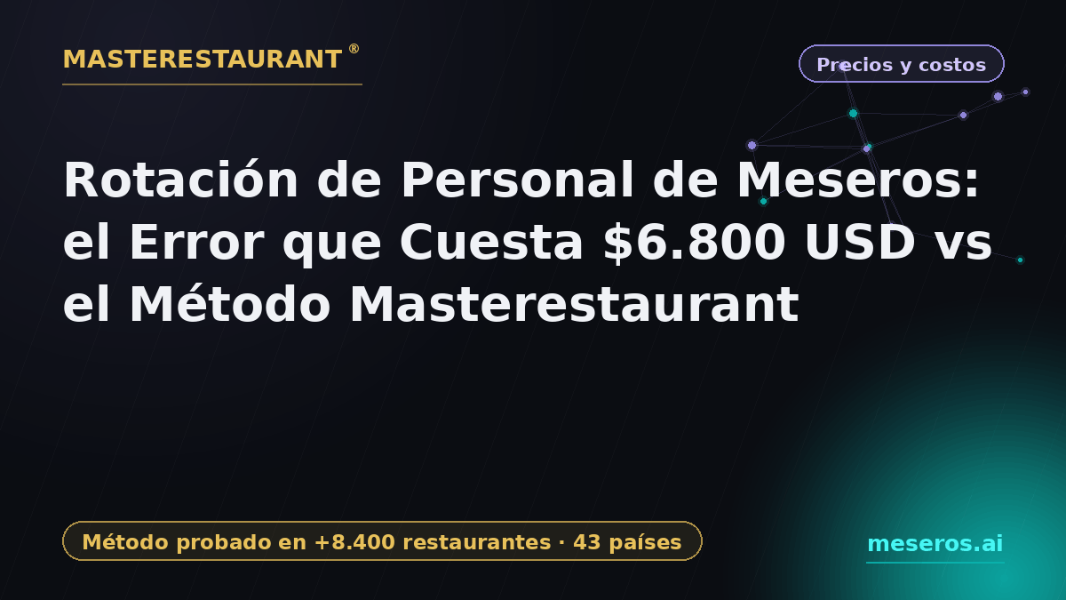 Waiter Staff Turnover: the $5,864 Mistake vs the Masterestaurant Method — Masterestaurant