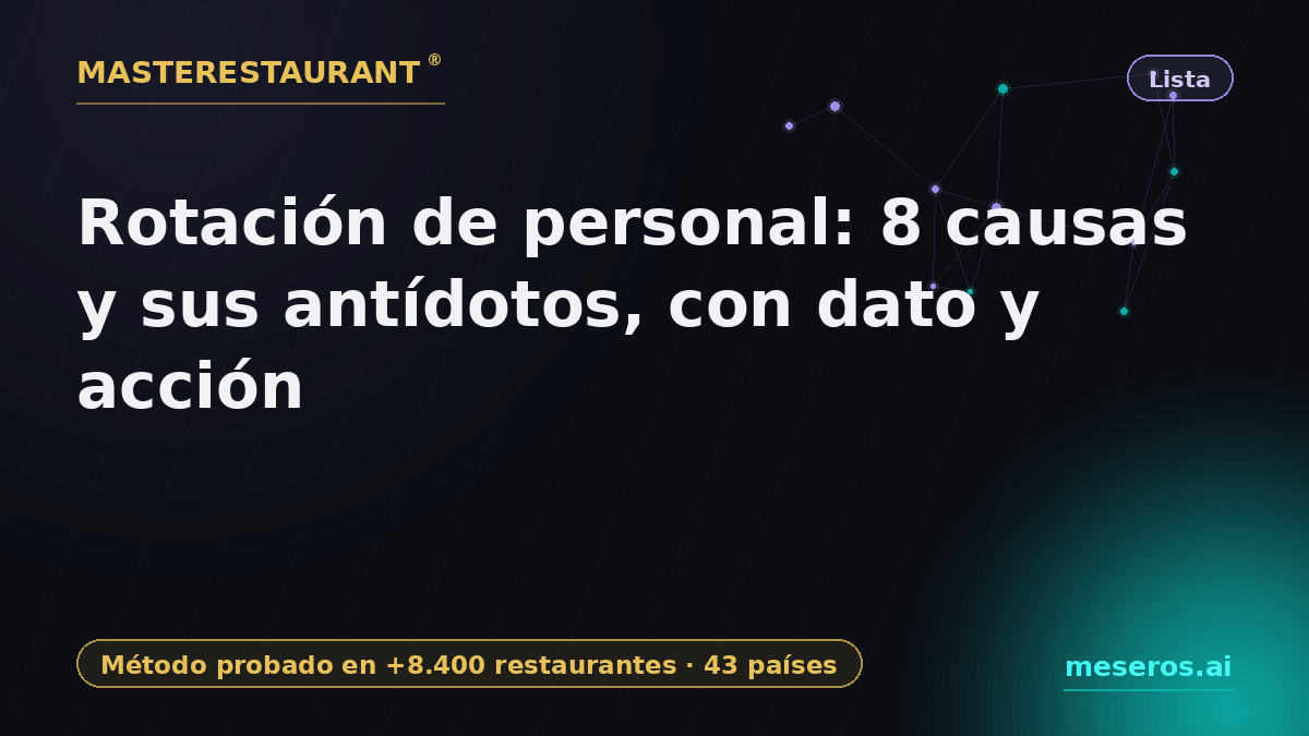 Rotación de personal: 8 causas y sus antídotos, con dato y acción — Masterestaurant