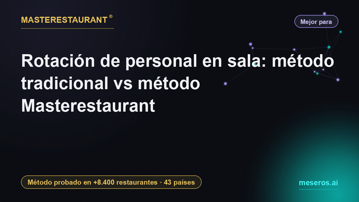 Front-of-house staff turnover: traditional method vs the Masterestaurant method — Masterestaurant