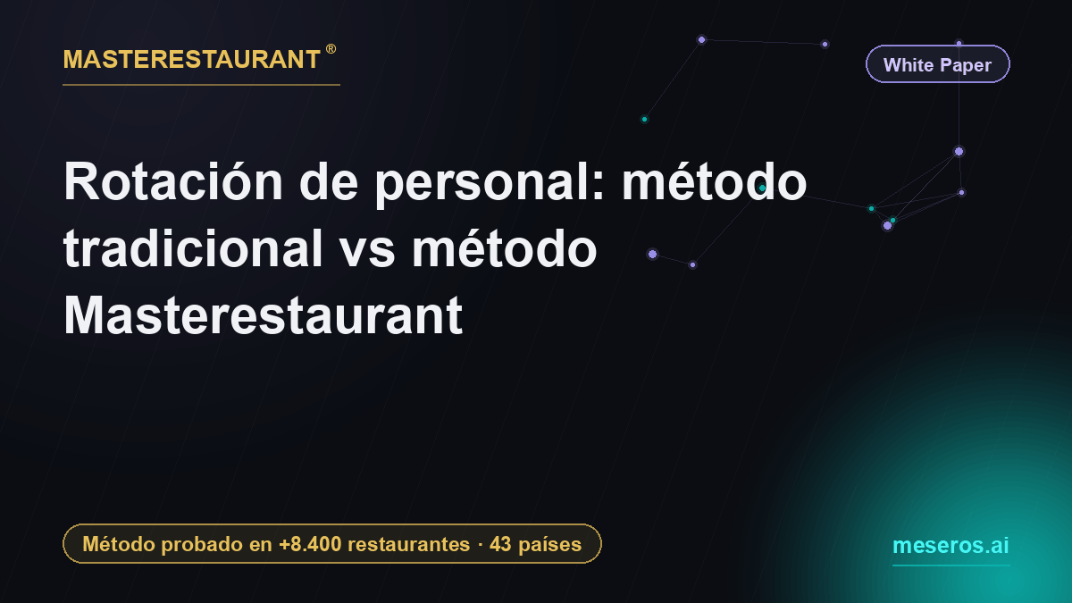 Rotación de personal: método tradicional vs método Masterestaurant — Masterestaurant