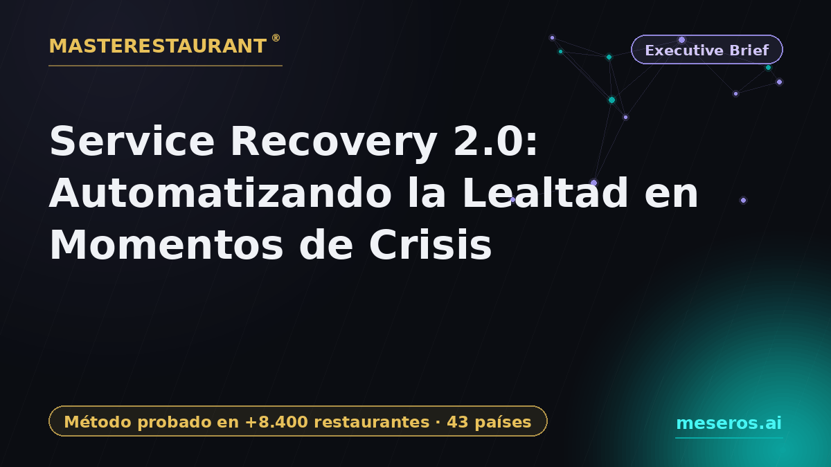 Service Recovery 2.0: Automating Loyalty in Moments of Crisis — Masterestaurant