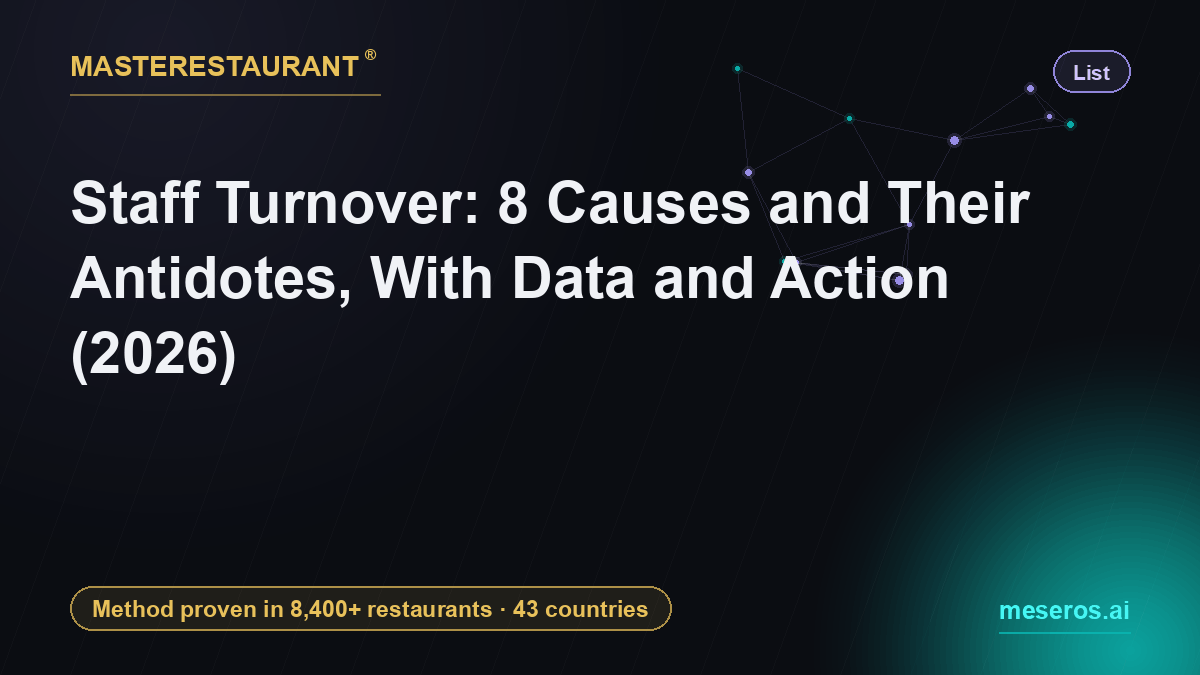 Staff Turnover: 8 Causes and Their Antidotes, With Data and Action (2026) — Masterestaurant